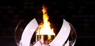 Naomi Osaka lights the Tokyo Olympics cauldron