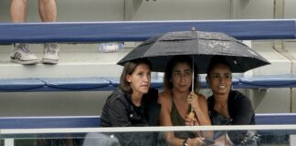 Rain pours in through roof, disrupts US Open play