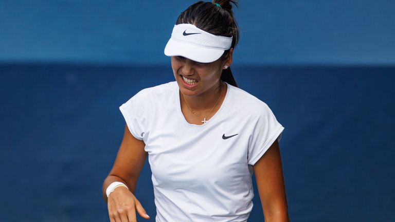 Emma Raducanu in tears during US Open practice