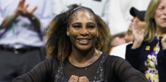 Serena Williams sparkles in diamond-encrusted ensemble